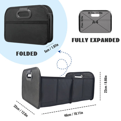 Trunk Organizer for suv, Foldable portable car storage box for camping outdoor storeroom,space saving multi functional