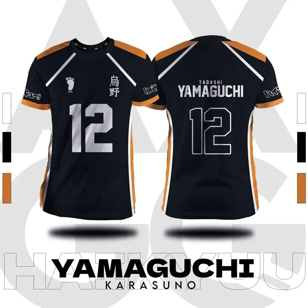 Haikyuu Fukurodani Hinata Cartoon Anime Cosplay Men Jersey Summer Short Sleeve Children Tee Top 2025 New Fashion