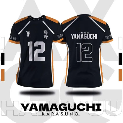 Haikyuu Fukurodani Hinata Cartoon Anime Cosplay Men Jersey Summer Short Sleeve Children Tee Top 2025 New Fashion