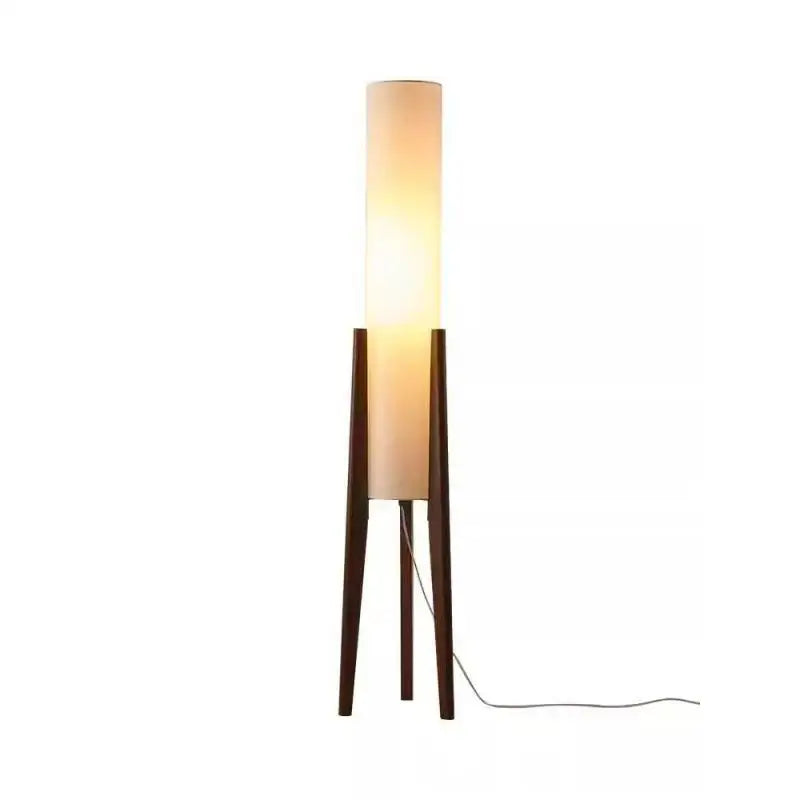 Nordic Retro Solid Wood Living Room Floor Lamp, Fabric Original Wood Floor Lamp, Room Decoration Lighting Floor Lamp