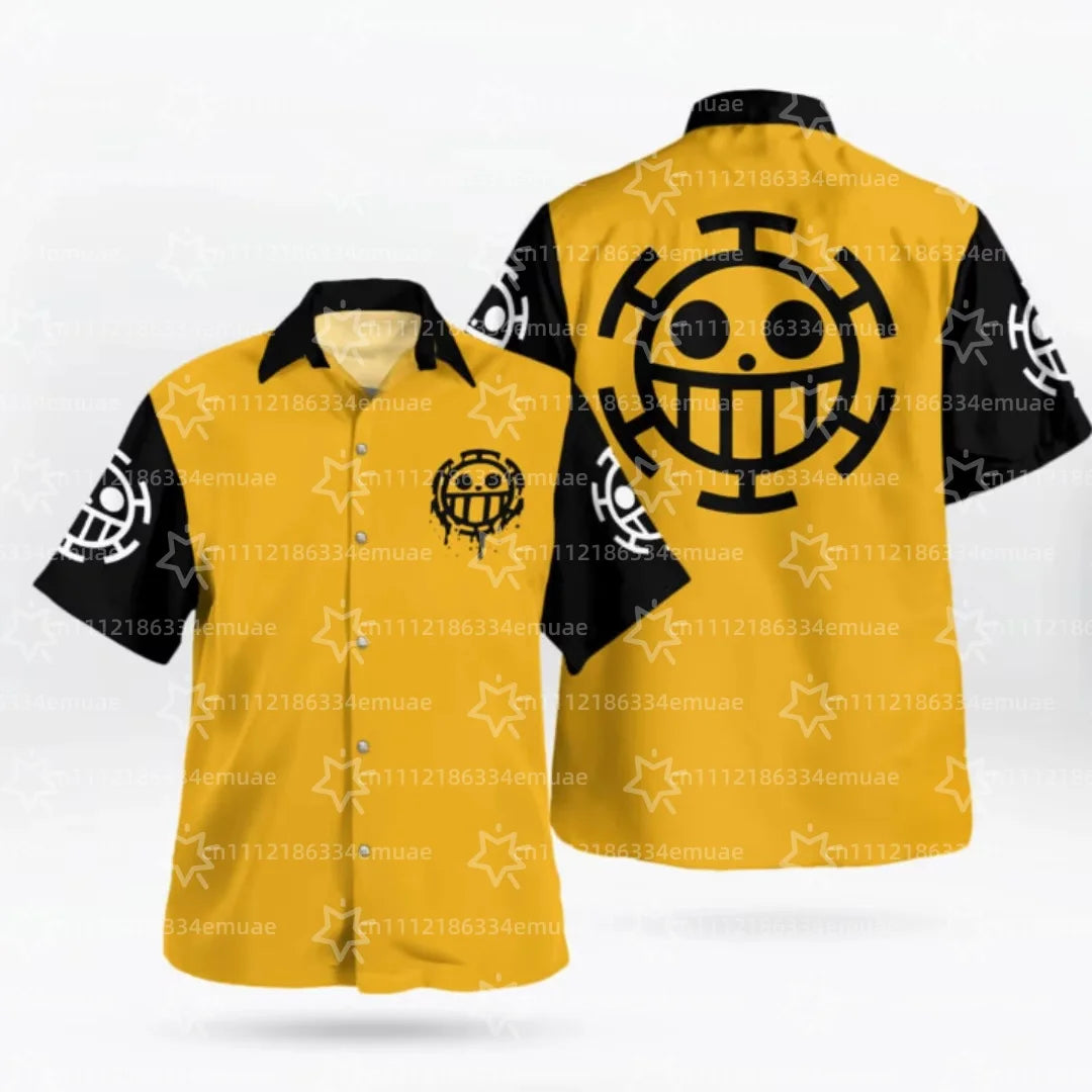2026 Summer One Piece Strawhats Jolly Roger Hawaiian Shirts Summer Dry Quickly Men's T-Shirt Children's Clothing Tee Y2k Woman