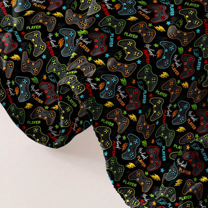 1 Cartoon Fun Printed Matte Fitted Sheet, Bedroom Printed Bed Cover, Bedding (Excluding Pillowcases)
