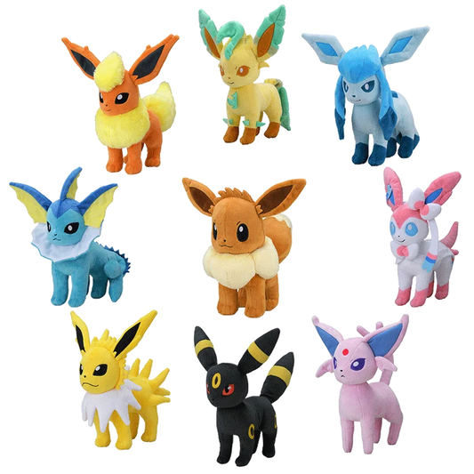 Soft Eevee Plushies Plush Toys Eevee Evolution Sylveon Umbreon Espeon Sylveon Glaceon Jolteon Stuffed Animals Peluche Dolls Gift