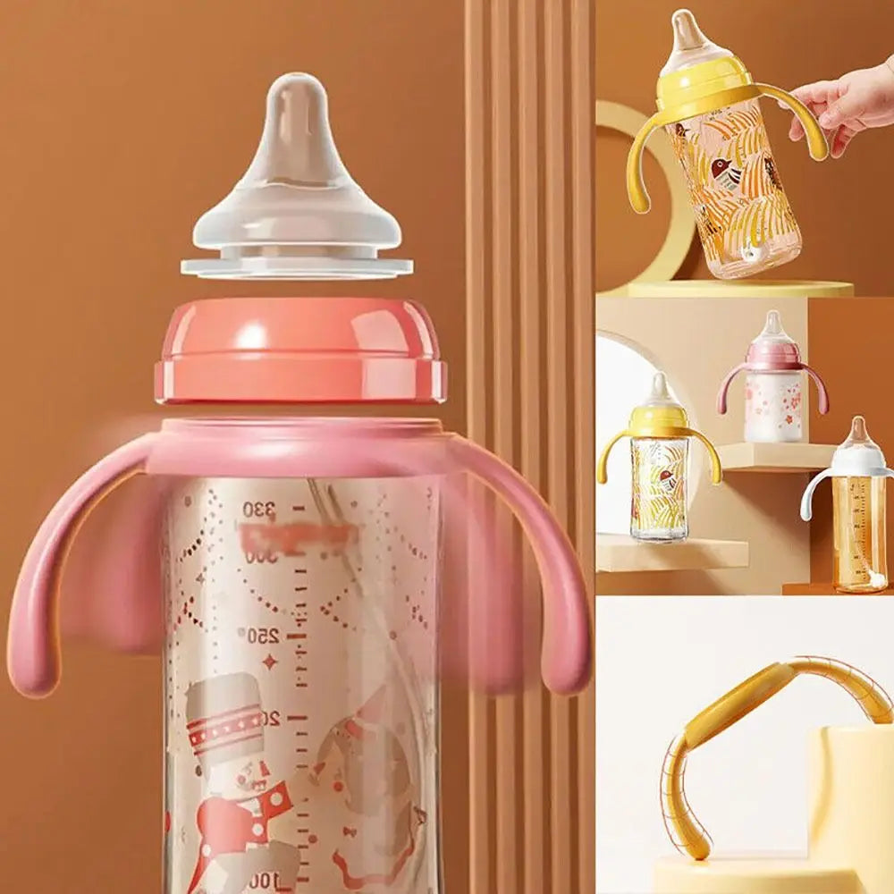 Baby Bottle Handles Nursing Bottle Handle Silicone Baby Wide Caliber Bottle Double Ear Holder Bottle Accessories