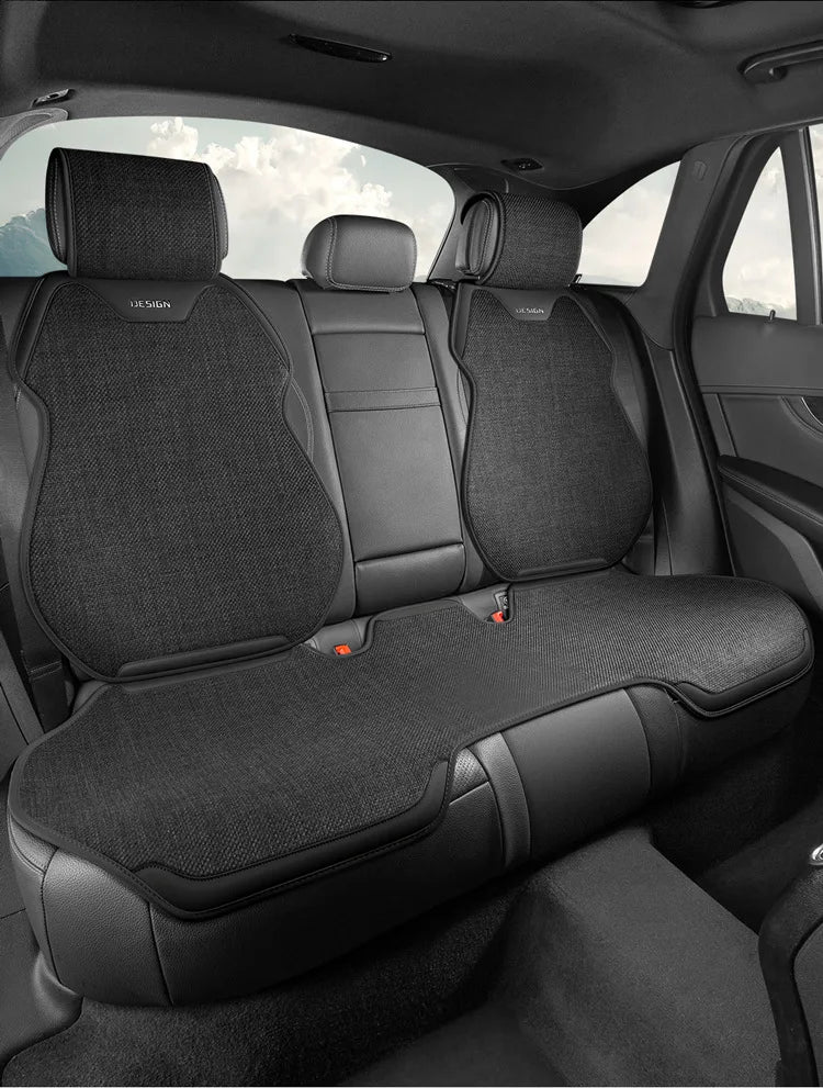 Universal Linen Car Seat Cover Four Season Flax Comfortable Breathable Anti-Slip Car Covers Cushion SUV Sedan Seat Protection