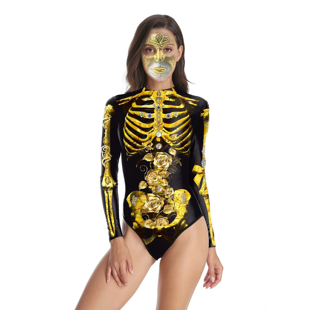 Halloween 3d Party Muscle Jumpsuits Summer Fun Elastic Swimsuit Human Anatomy Print Bodysuit Adult Women Cosplay Costume Tights