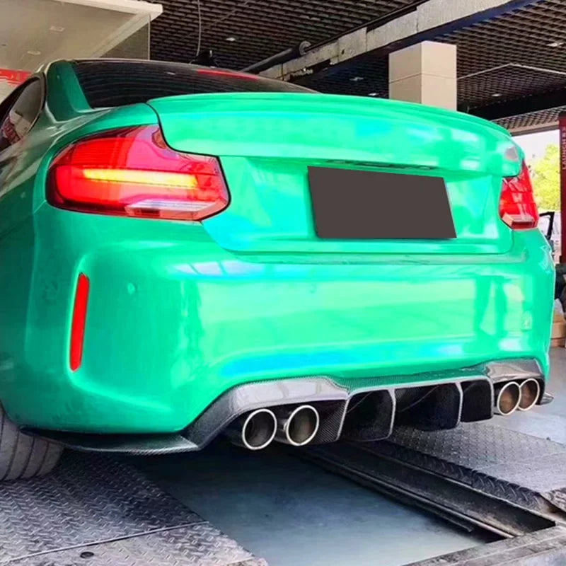 For BMW M2 F87 M2C Carbon Fiber Back lip Car Rear Bumper Diffuser Rear Splitters Spoiler V Style Car Accessories Body Kits