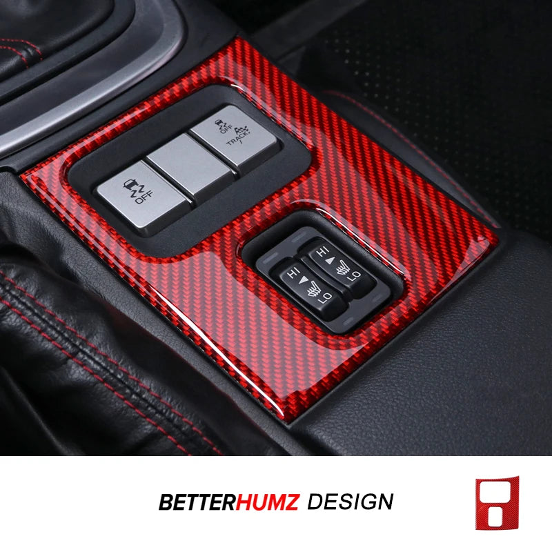 Real Carbon Fiber For Subaru BRZ/Toyota GR86 2021- Center Console Button Panel Trim Sticker Car Interior Tuning Accessories