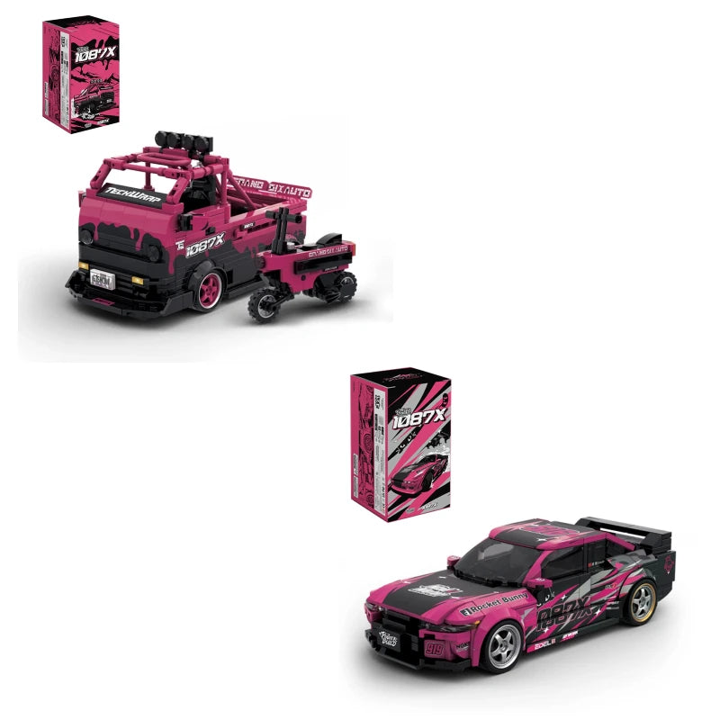 Technical MOC 1087X Drift Vehicle Building Blocks City Champion Racing Sports Car Model Collect Toy Christmas Gift for Kid Adult