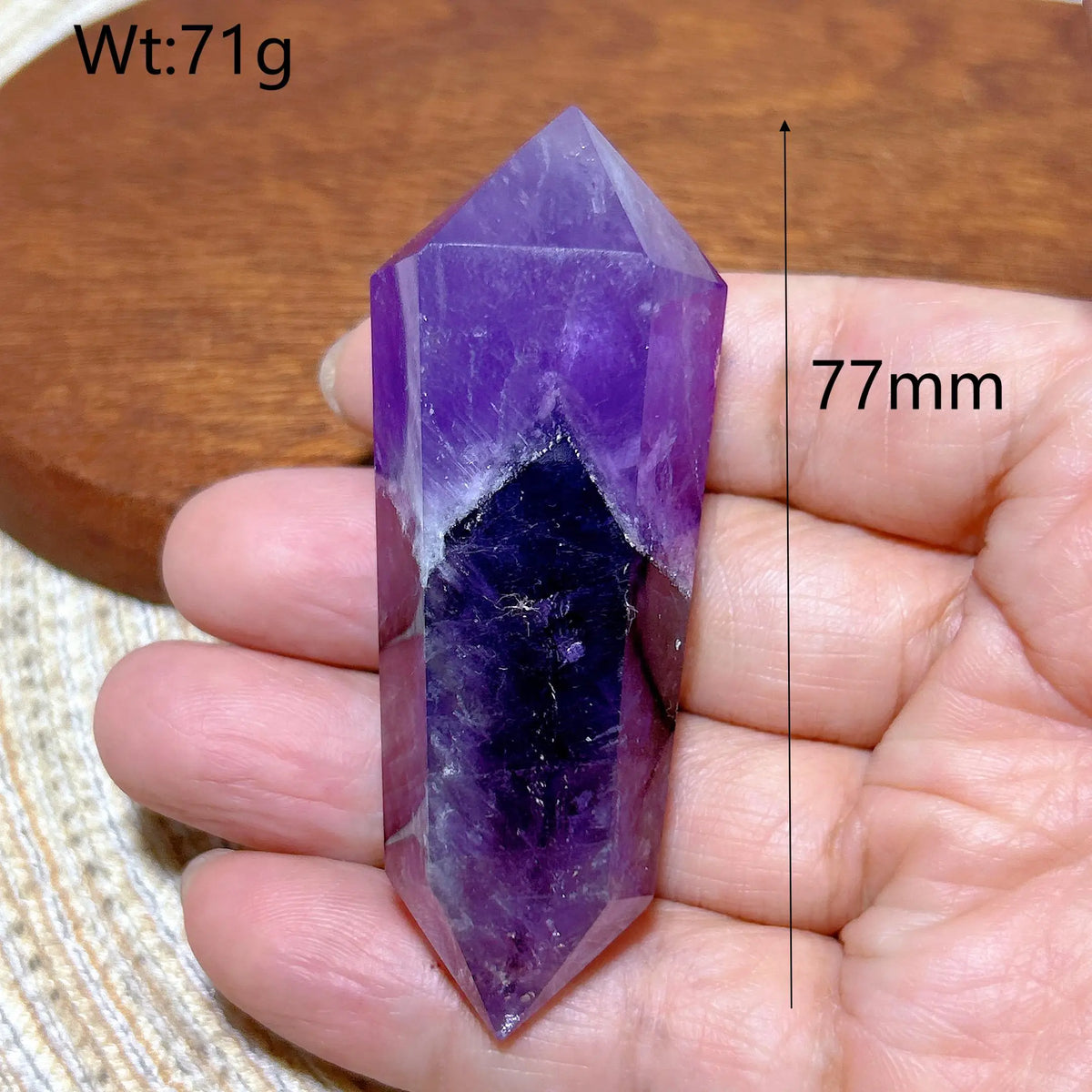 Natural Crystal Two Color Amethyst Double Point Tower Healing Rainbow High Quality Gemstones Energy Home Decorations Gift