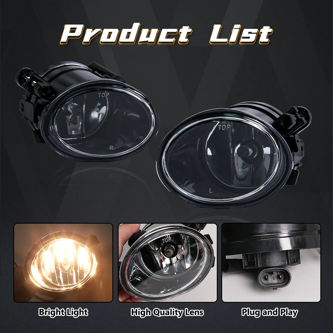 For BMW E39 M5 2001 2002 2003 E46 3 Series M3 2002 2003 2004 2005 2006 Fog Lights Headlight Front Driving Lamp Halogen LED Bulbs