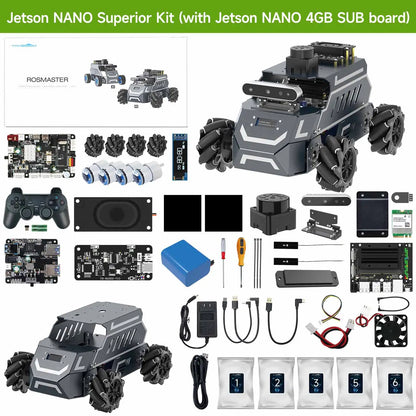 ROSMASTER M1 AI Large Model Embodied Intelligence Educational Robot Support 3D Depth Vision Jetson/Raspberry Pi/RDK X5 Control
