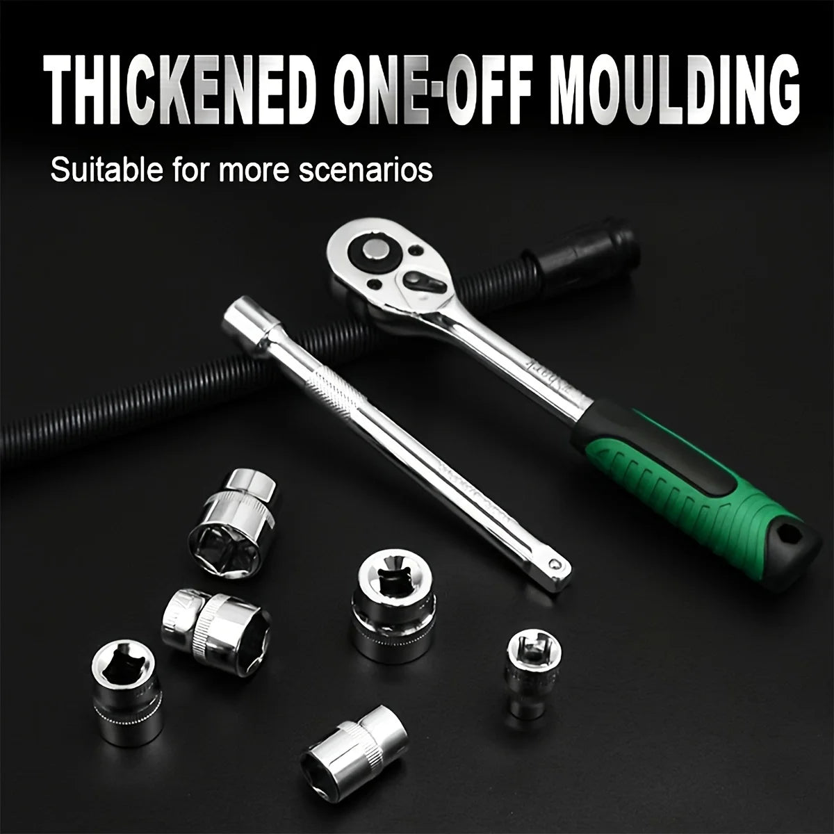 1/2 Ratchet Socket Wrench Set, Quick Release Reversible Ratchet Wrench and Extension Bar, Mechanic Tool Kit