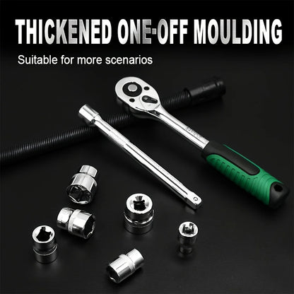 1/2 Ratchet Socket Wrench Set, Quick Release Reversible Ratchet Wrench and Extension Bar, Mechanic Tool Kit