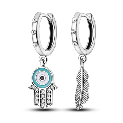 Orstarry 925 Sterling Silver Asymmetric Design Earring Key Lock Earrings Drop Earrings For Women Party Gifts Trendy Jewelry
