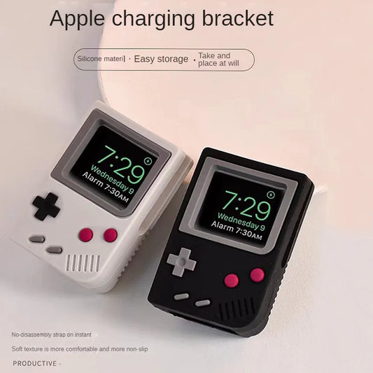 For Apple Watch Series Ultra/8/SE2/7/6/SE/4/3 49mm/45mm/44mm/42mm/41mm/40mm/38mm Durable Silicone Nightstand Mode Charger Stand