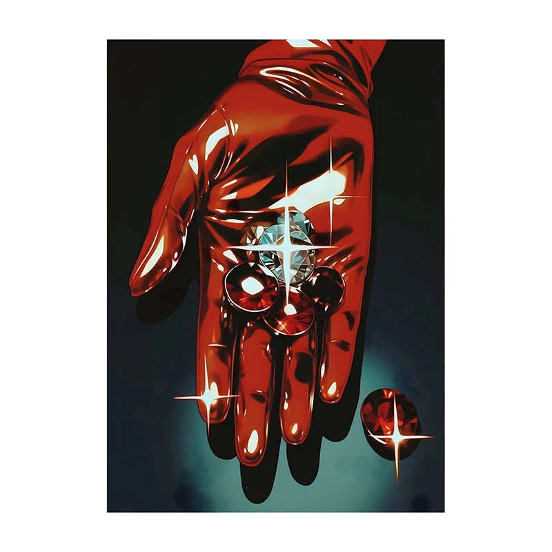 1pc Frameless Vintage Abstract Classic Canvas Poster Chrome Revolver Print Canvas Wall Art Picture for Living Room Bedroom