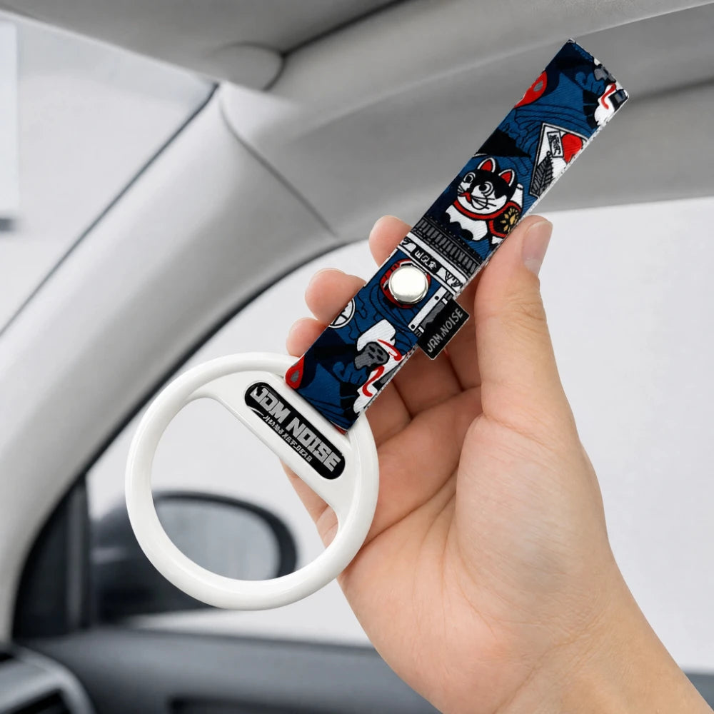 Japan Style Jdm Car Tsurikawa Lucky Cat Dragon Pattern Decorative Trailer Strap Universal Towing Accessory for Trailers