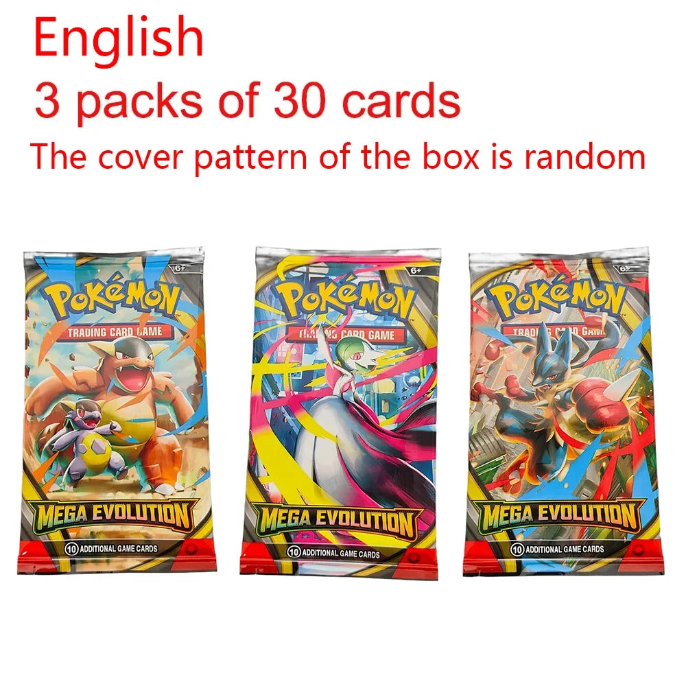 360Pcs Pokemon Card MEGA EVOLUTION Lucario Prismatic Evolutions Game Cartoon English Booster Battle Transaction Card Gift