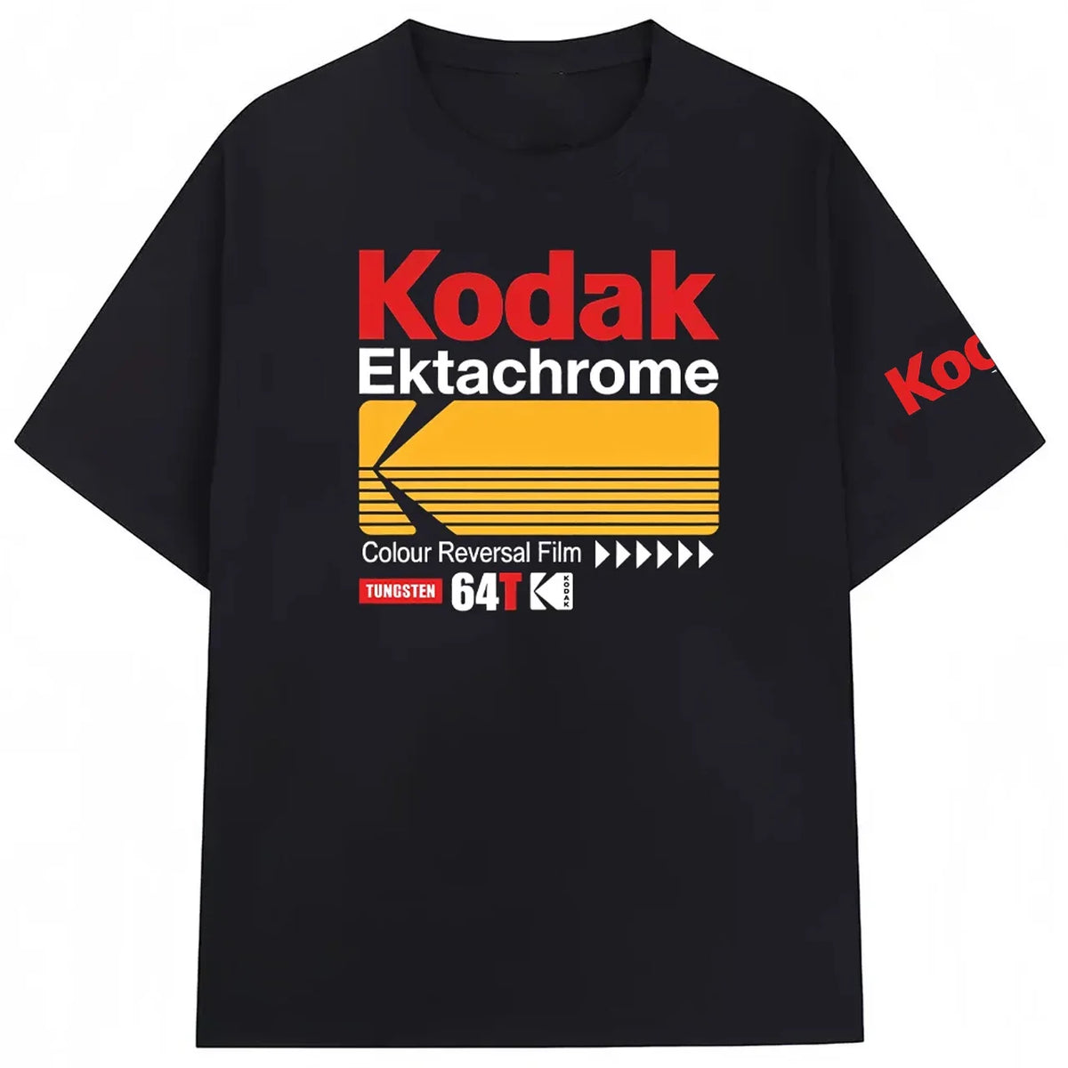 Kodak Summer Brand Men T-shirt Cotton Solid Color Daily Graphic Print Casual Breathable Short Sleeve Top Tees Women Clothing