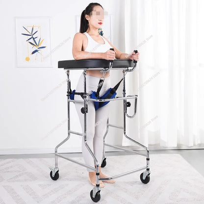 Adult Rehabilitation Walker Four-Legged Armrest Frame Disabled Mobility Aid Chair Arm Training Walking Crutches