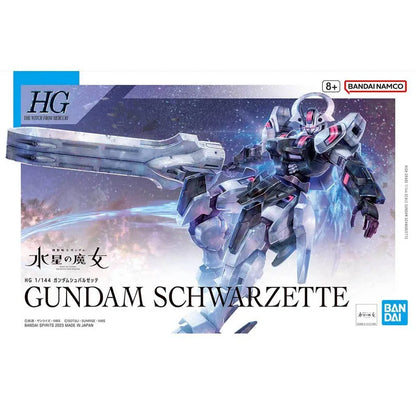 Bandai Original Genuine Figure Gundam Model Kit HG TWFM 1/144 Gundam Schwarzette Collection Model Action Figure Boys Toys Gifts