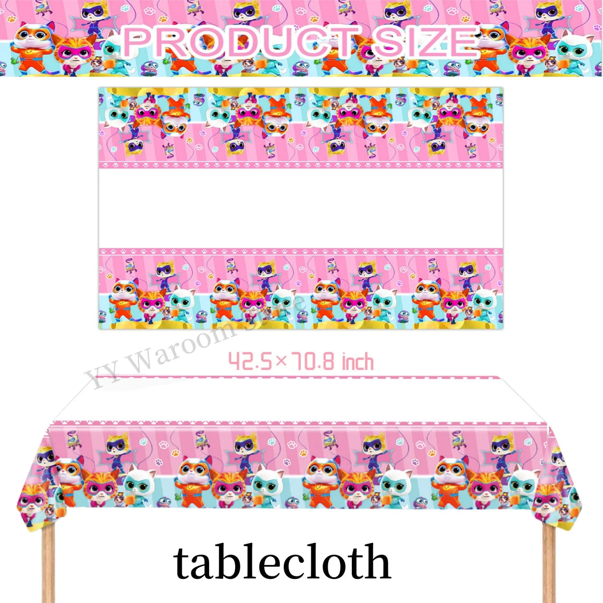 Superkittie Birthday Party Decoration Tableware Tablecloth Plate Cup Napkin Balloon Cake Decor superkitties Party Favors Supply