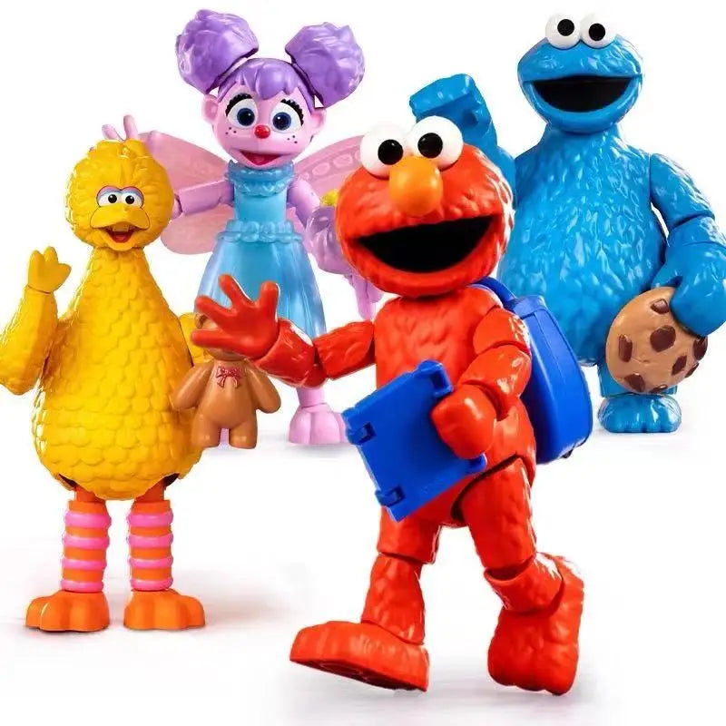 BLOKEES Sesame Street Building Blocks Kawaii Aimo Anime Cartoon Assembled Toy Desktop Model Children's Holiday Gifts