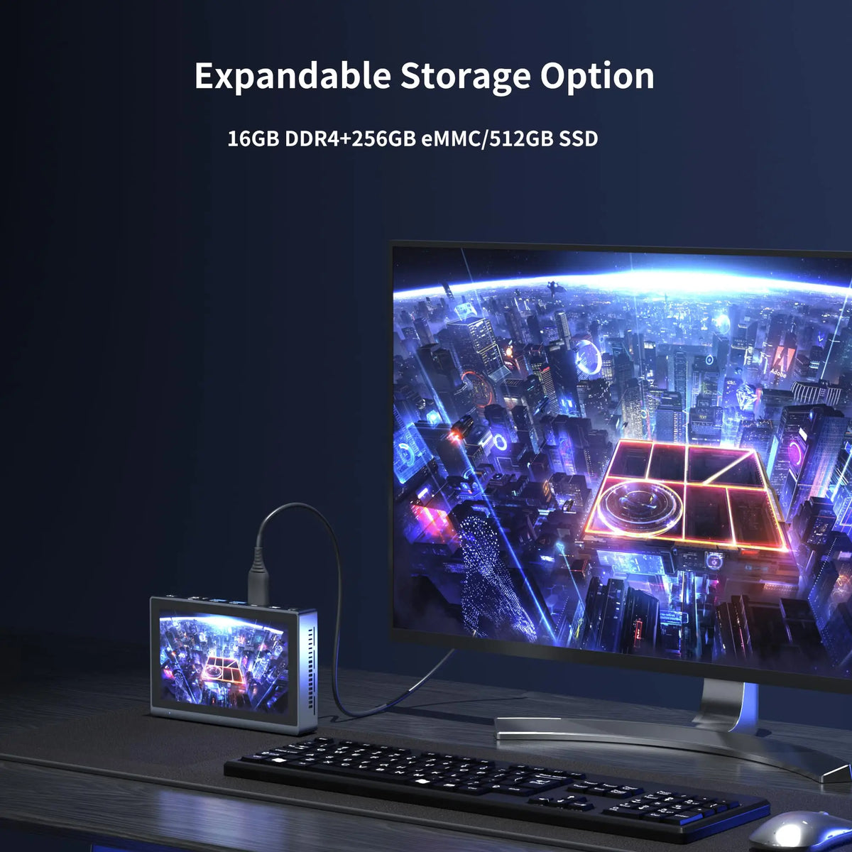 HEIGAOLA 2 Pro Mini PC Windows 11 Intel N5095 16GB RAM 256GB EMMC Touch Screen Computer 4K HDMI Type-C WiFi BT5.2