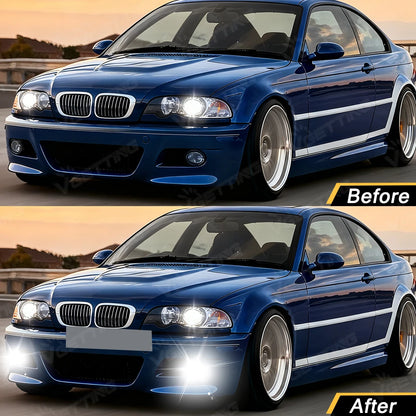 LED Fog Light For BMW E46 M3 3 SERIES 2001-2005 Fog Lights Grill Bezel For BMW E39 M5 1995-2004 Fog Lamp Cover Headlight Frame