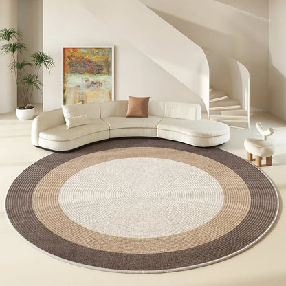 Round Large Area Carpet Living Room Nordic Style Non Slip Coffee Table Carpets Bedroom Swivel Chair Rug 러그 Alfombra Redonda