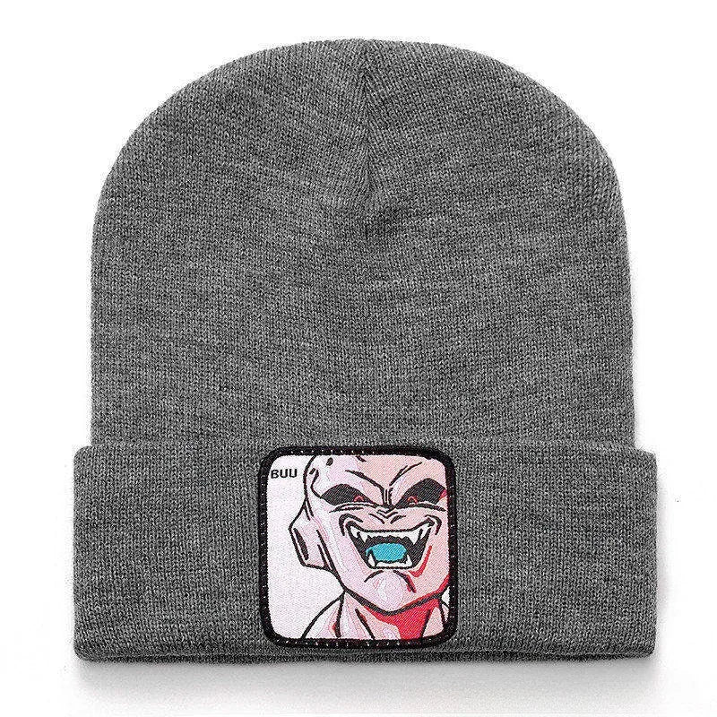 Anime Cartoon Dragon Ball Women Men Knitted Warm Winter Hats For Women Men Solid Hip-hop Casual Cuffed Beanies Bonnet