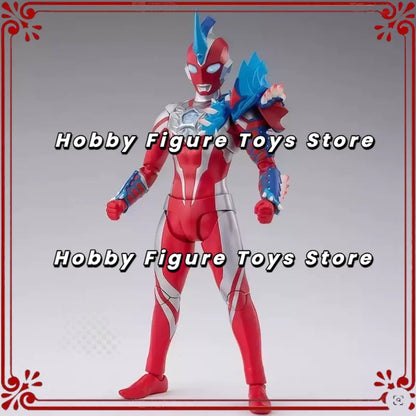 Ultraman Omega Bandai Original SHF Blue Dragon and White Tiger Armored Suit Action Figure Statue Decoration Item for Anime Gifts
