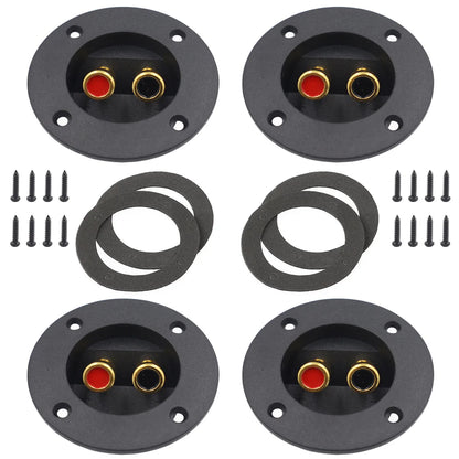 Square Pillar Speaker Cable Hole 48-75) Box Circle 2 Copper (install Wire Junction Acoustic Terminal Binding Post Support Amt