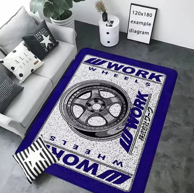 Entrance Doormats Work Wheel Hub - Non-slip Bedroom Mat for Hallway Kitchen Floor Car Boot Carpets Room Decor Bathroom Rugs