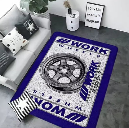 Entrance Doormats Work Wheel Hub - Non-slip Bedroom Mat for Hallway Kitchen Floor Car Boot Carpets Room Decor Bathroom Rugs