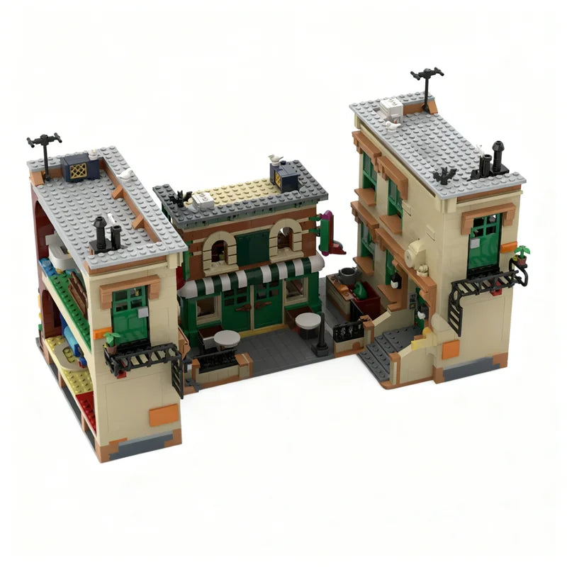 2703pcs MOC Sesame Square Modular Architecture Street Scene Model Building Blocks DIY Art Set Mega Mini Large Iconic Toy Gift
