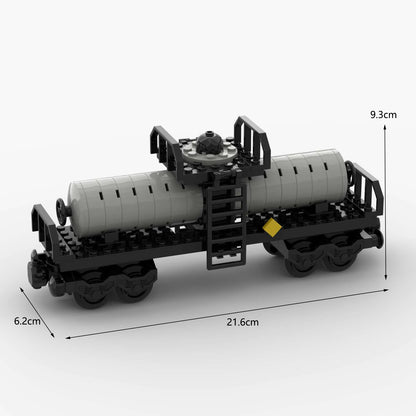 MOC Train Carriage Model, Rail Transport Vehicle, Coal Transport Vehicle, Rail Lift Pole Indicator Light, Train Accessories