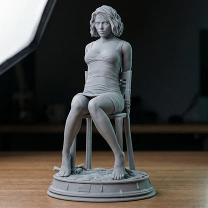 1/18 1/12 Natasha sit Unpainted Unassembled 3D Printing Model Garage Kits (Requires Painting and Assembly)