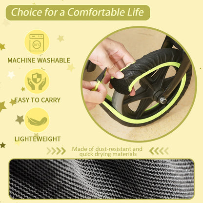 Ehucon Wear-Resistant Wheelchair Slippers Wheelchair Accessories Tire Cover to Protect Floor Carpet,Multiple Sizes Wheel Cover