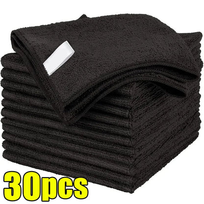 1/50pcs Thicken Microfiber Car Cleaning Towels Soft Quick Drying Windows Mirrors Wiping Rags Home Double Layer Clean Cloths
