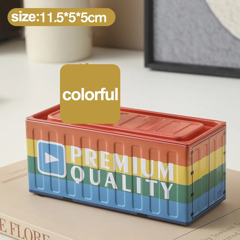 Iron Storage Box Retro Industrial Style Metal Miniature Container Model Decorative Storage Box Creative Model Display Piece
