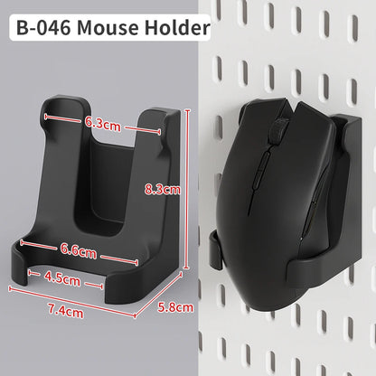 No Drill Pegboard Wall Rack Gaming Room Storage for Controllers Headphones Figures Keyboard Hooks Shelf