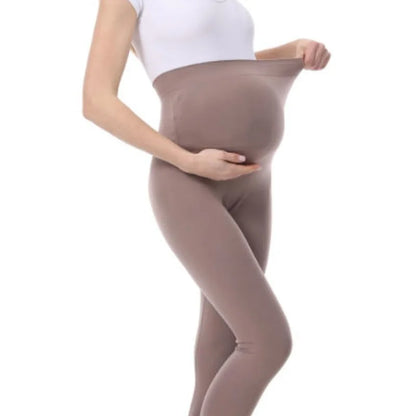 High Waist Pregnancy Leggings Skinny Maternity Clothes for Pregnant Women Belly Support Knitted Leggins Body Shaper Trousers