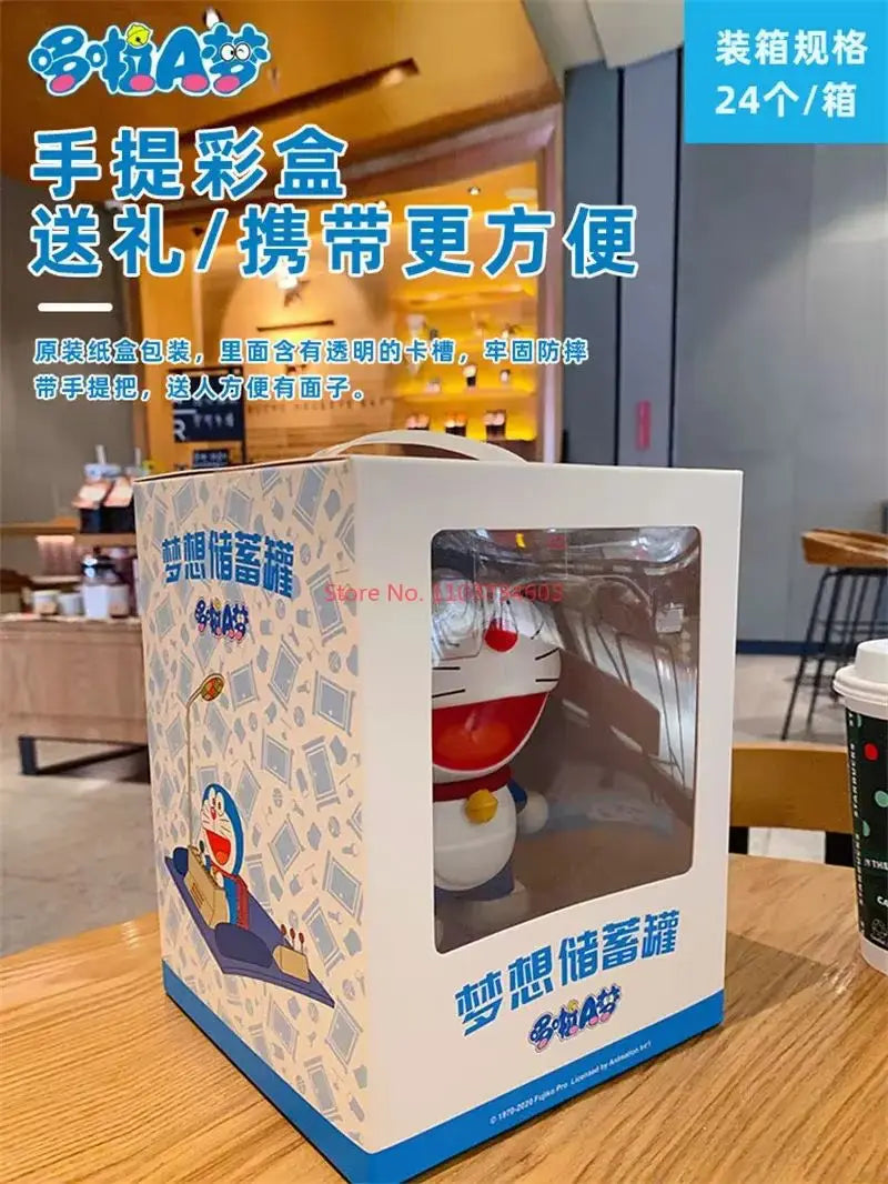 Large Size Doraemon Action Figures Toys Anime Kawaii Piggy Bank Pvc Figurines Decoration Model Toy Statue Decor Birthday Gifts