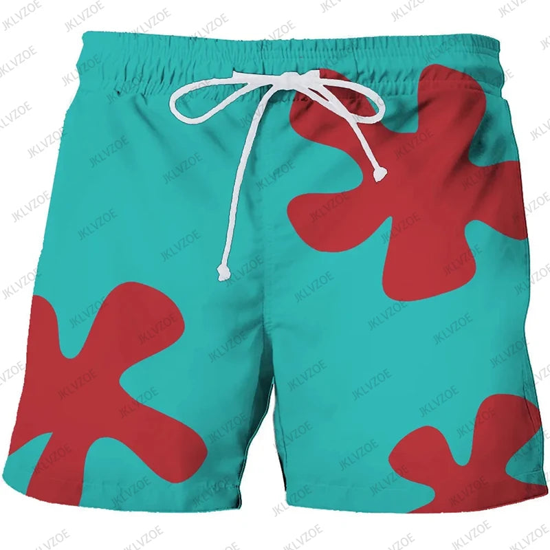 Summer New 3D Anime Men Women Patrick Star Board Shorts Trunks Quick Dry Beach Swiming Shorts Hip Hop Short Pants Beach Clothes