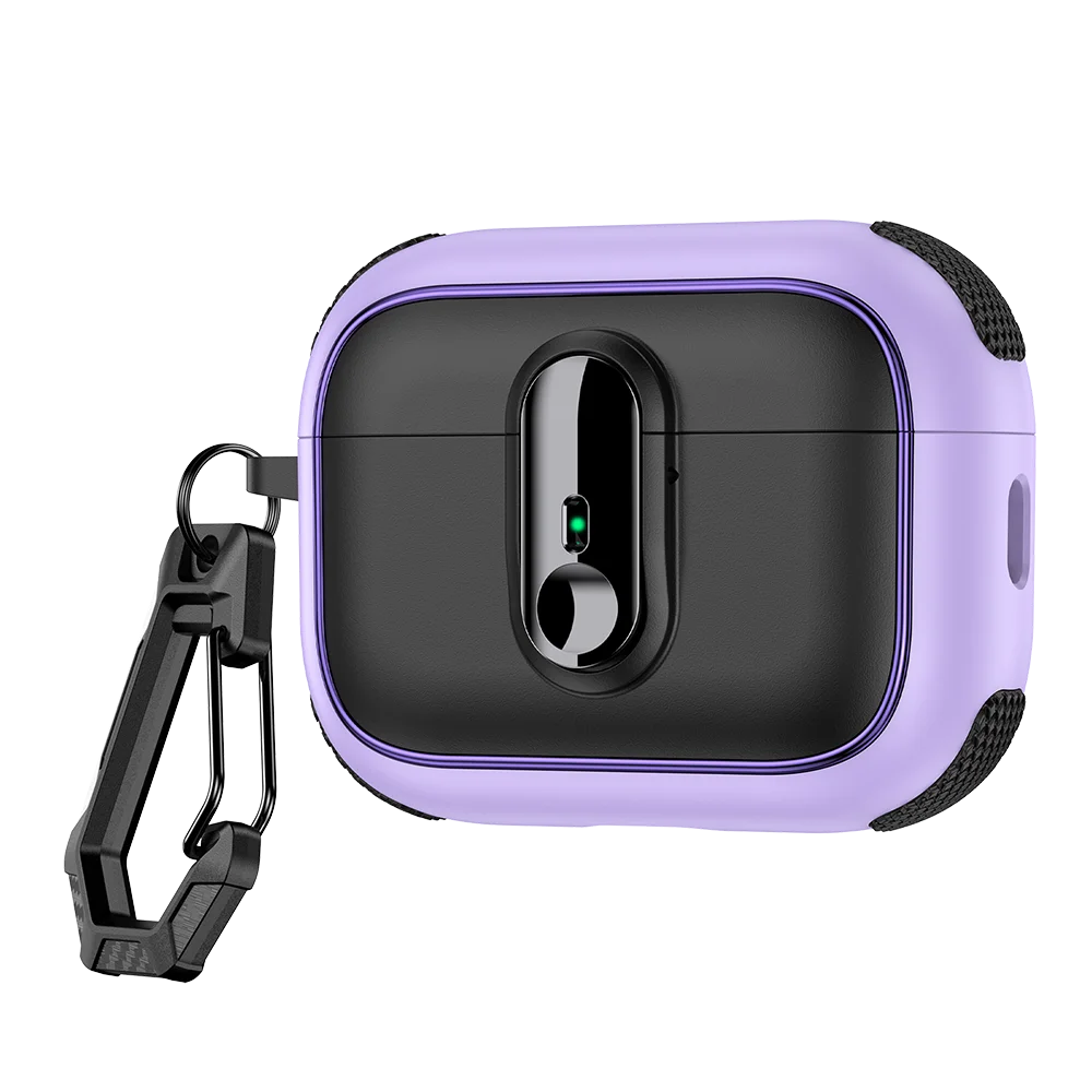 Armor Lock Earphone Cover For AirPods Pro 3 Case TPU PC Shockproof Headphone Coque For AirPods Pro 2 2nd 4th 3 1 Cases With Hook