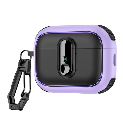Armor Lock Earphone Cover For AirPods Pro 3 Case TPU PC Shockproof Headphone Coque For AirPods Pro 2 2nd 4th 3 1 Cases With Hook