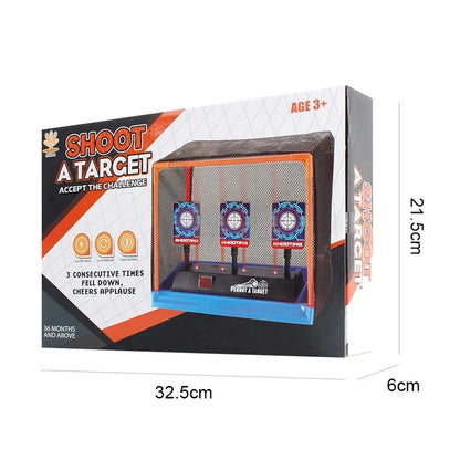 Targets For Nerf Guns Auto Reset Electric Shooting Target Accessories Kids Sound Light Shooting Game Toys High Precision Scoring