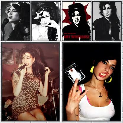 Singer Amy Winehouse Poster Classic poster and wall art prints are suitable for living rooms, bedrooms,and home